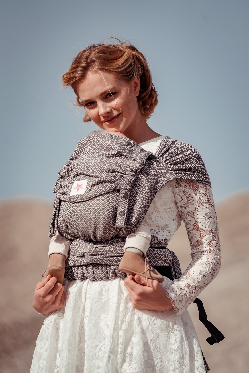 Baby Carrier WrapStar Heart2Heart Stone - KOKADI