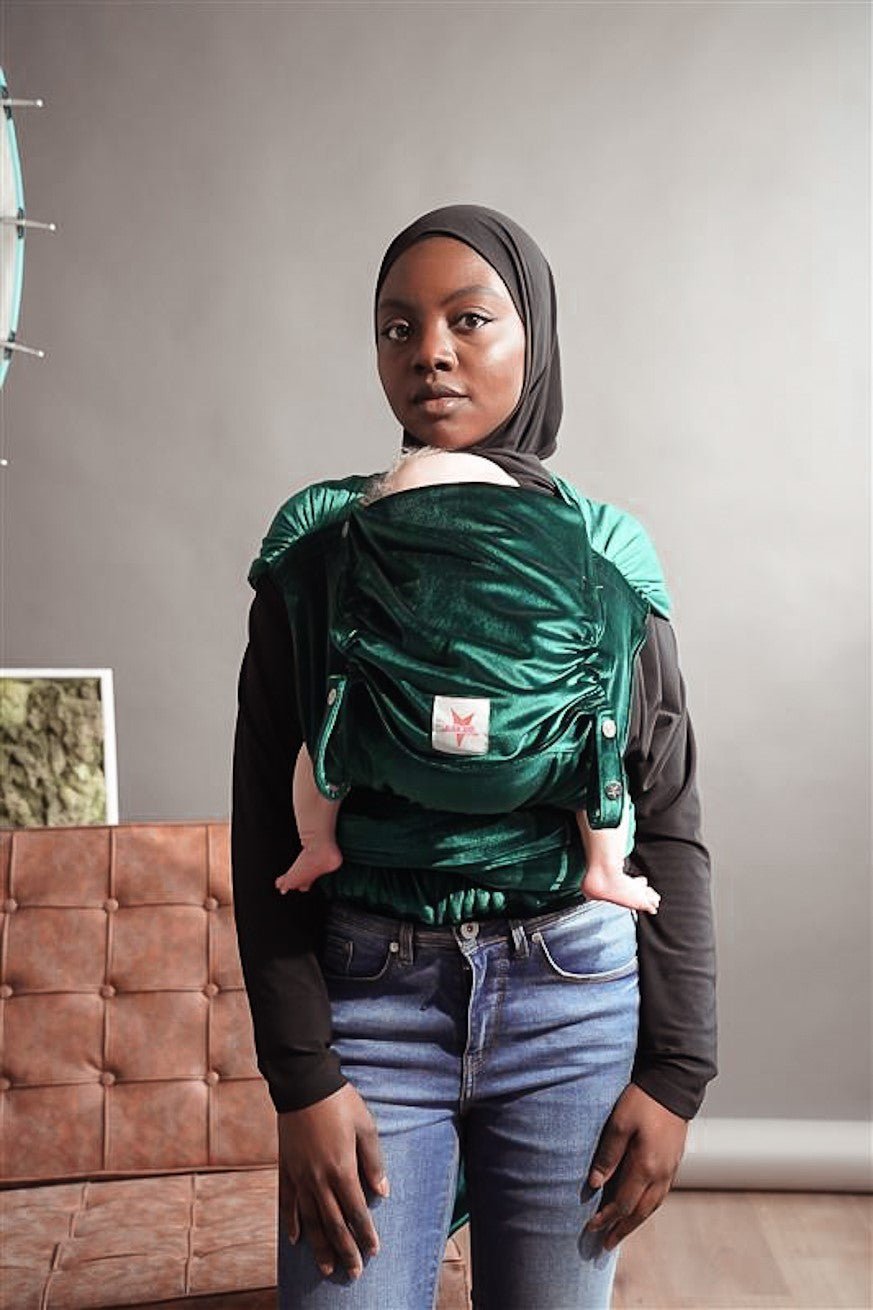 portador de bebê WrapStar Esmeralda suave aveludada - KOKADI
