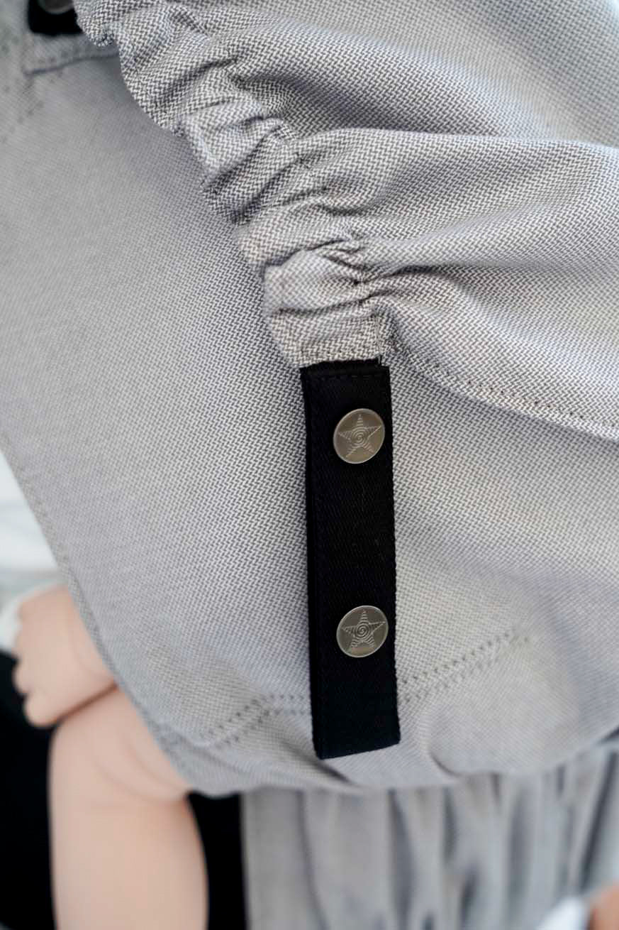 Male snap fastener, anthracite - KOKADI