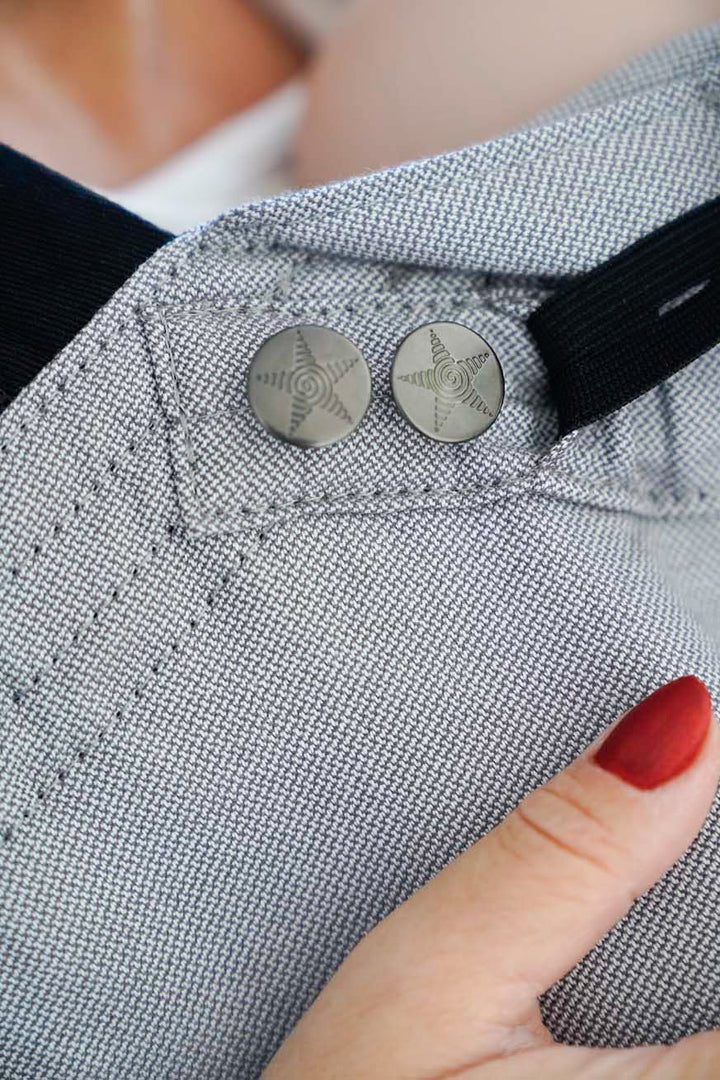 Jeansknap i antracit - KOKADI