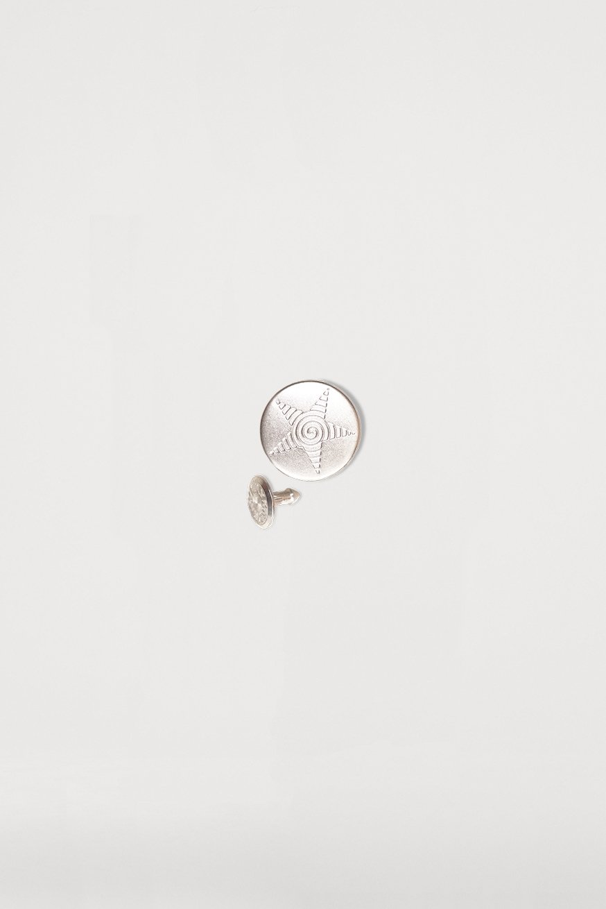 Silver jeans button - KOKADI