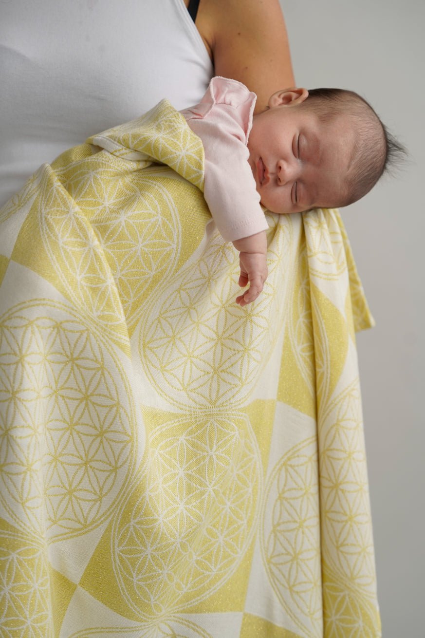 Flower of Life Gold Snuggle Blanket - KOKADI